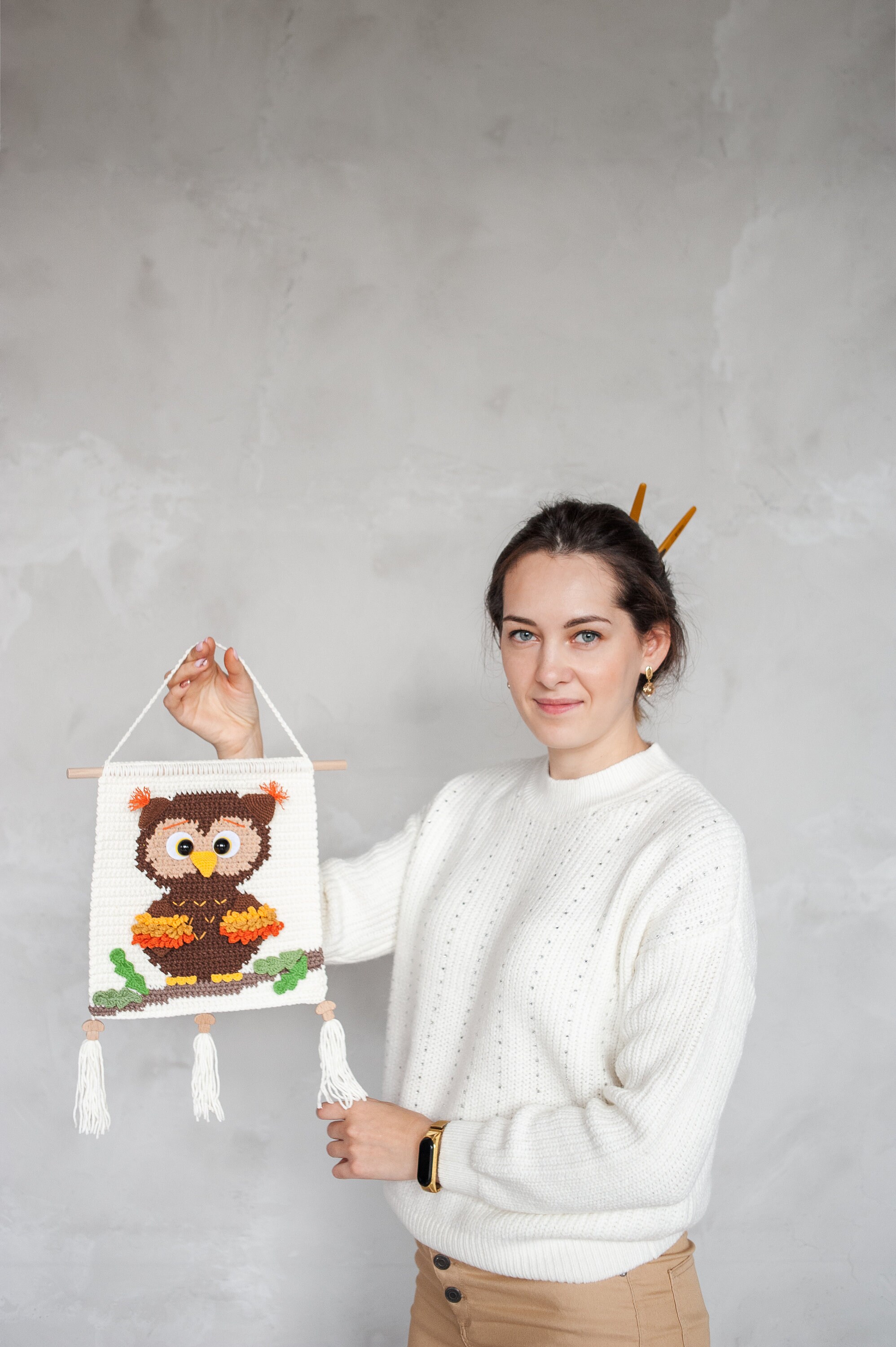 Owl Wall Hanging Crochet Pattern Hanging Crochet Nursery Etsy