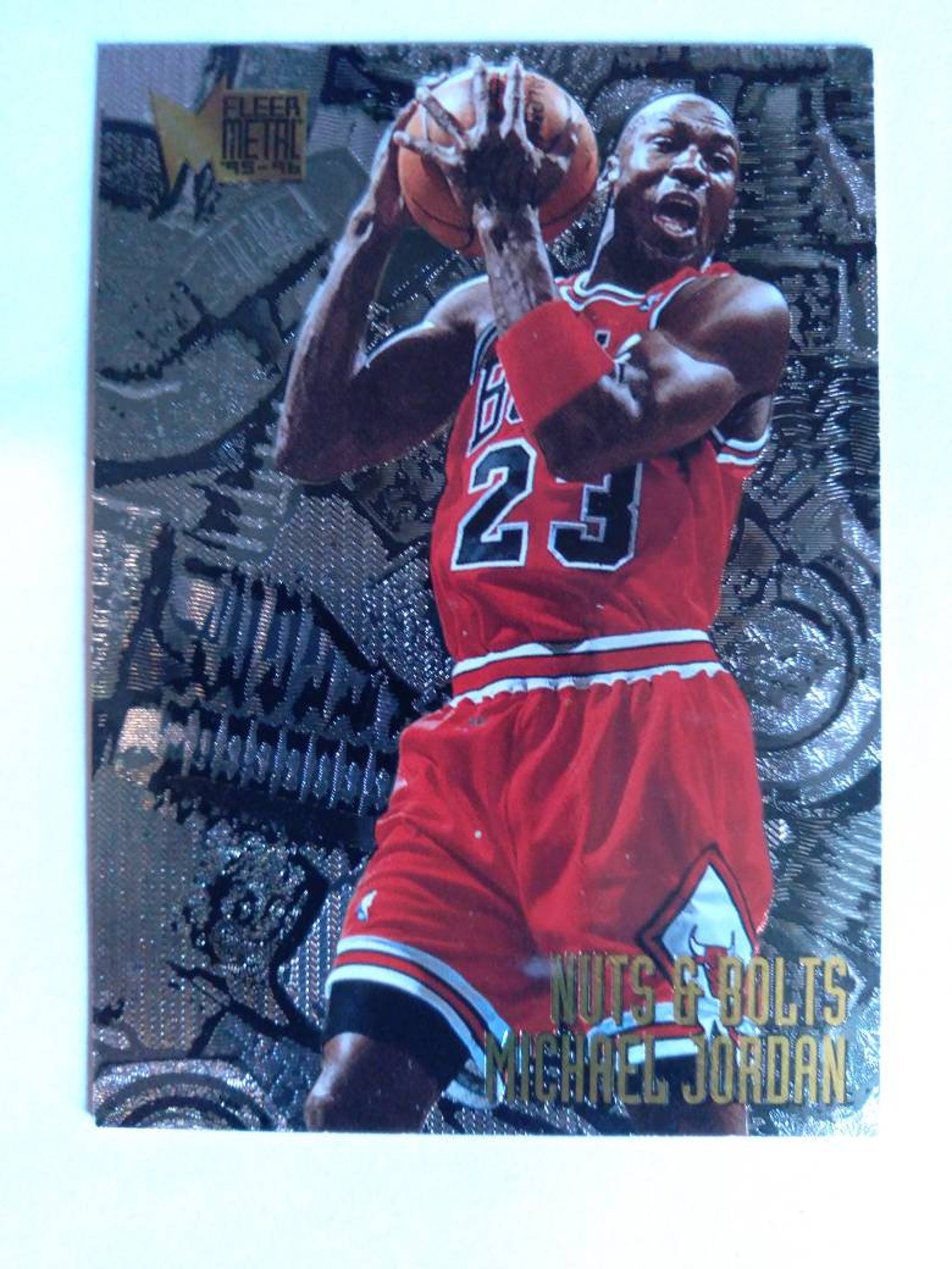 Mint 95 96 fleer metal nuts and bolts Michael Jordan card Etsy