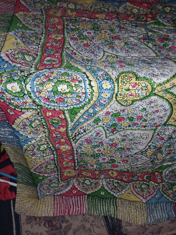 Large vintage exquisite silk designer scarf
