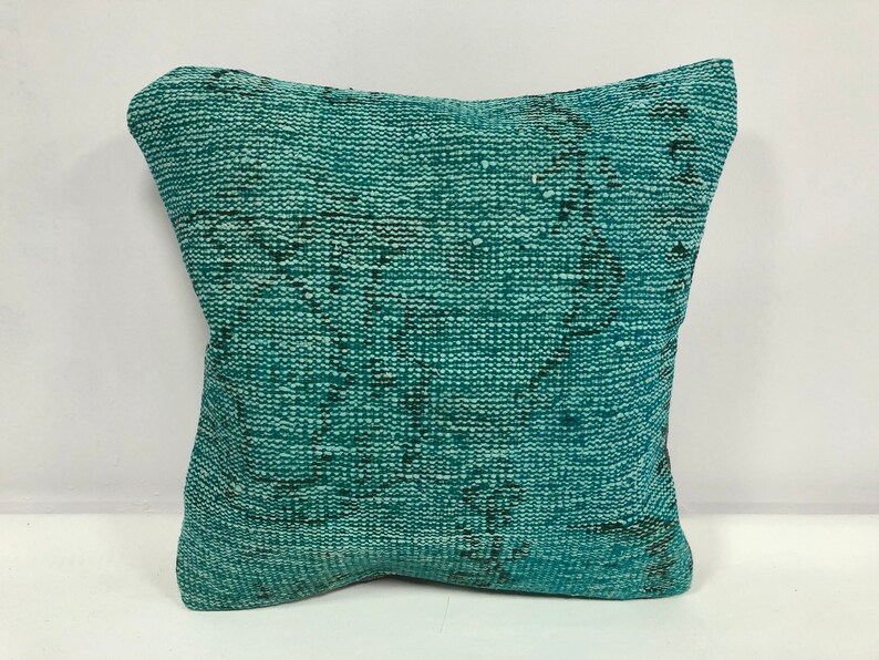 Decorative Turquoise Pillow Cover Vintage Pillow Cover Etsy