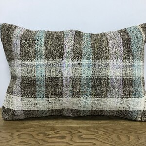 Turkish Kilim Pillow, Handwoven Pillow, Decorative Pillow, Lumbar Pillow, Traditional Pillow, Ethnic Kilim pillow, Cushion, 16x24 inc 983