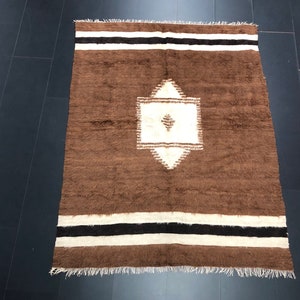 Kilim turco marrón, Azteca Vintage Kilim, Kilim antiguo, Kilim decorativo, Sala Kilim, Anatolian Kilim Rug, 6.1 ft x 4.7 ft C973