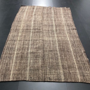 Tribal Nomadic Kilim Rug, Turkish Anatolian Vintage Decorative Kilim, Handwoven Ethnic Area Kilim, 7&#39;.9&quot;x4&#39;.6&quot; feet, 240x141 cm SKU:C270