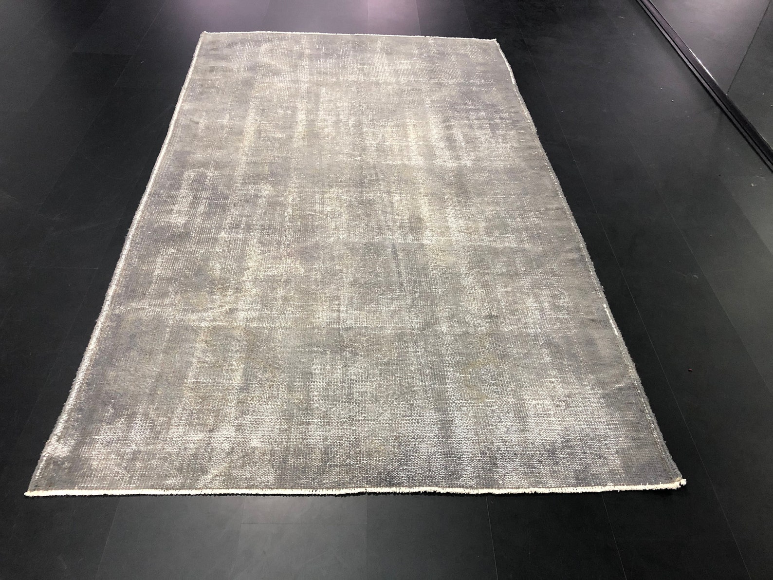 Muted Vintage Rug Gray Overdyed Rug Turkish Area Rug Etsy