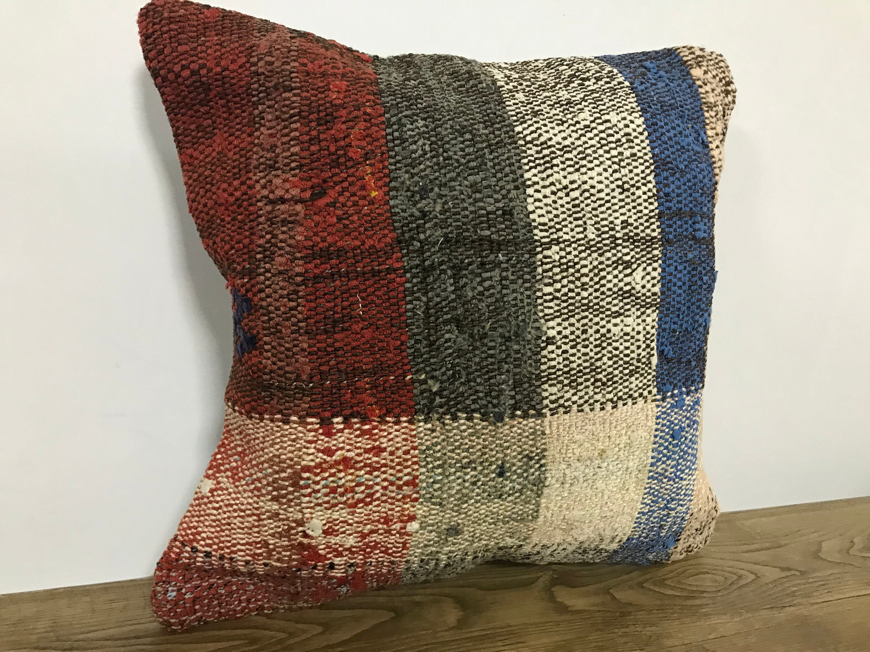 Antique Pillow Vintage Pillow Case 16x16 Pillow Kilim Etsy UK