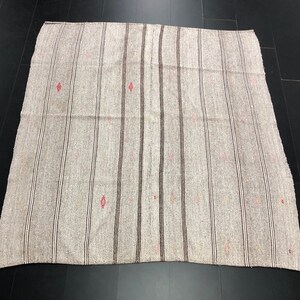 Türkischer Kelim, Anatolischen Kelim, natürliche ethnische Kilim, moderne Gegend Kilim, traditionelle Kilim, Boho Kilim, gestreiften Kelim, 6,9 ft x 6,4 ft, C966