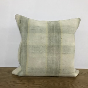 Bohemian Decor Pillow, Natural Turkish Pillow, Design pillow, Modern pillow, Handmade pillow, Cushion Cover, 20x20 Kilim pillow Case, 870