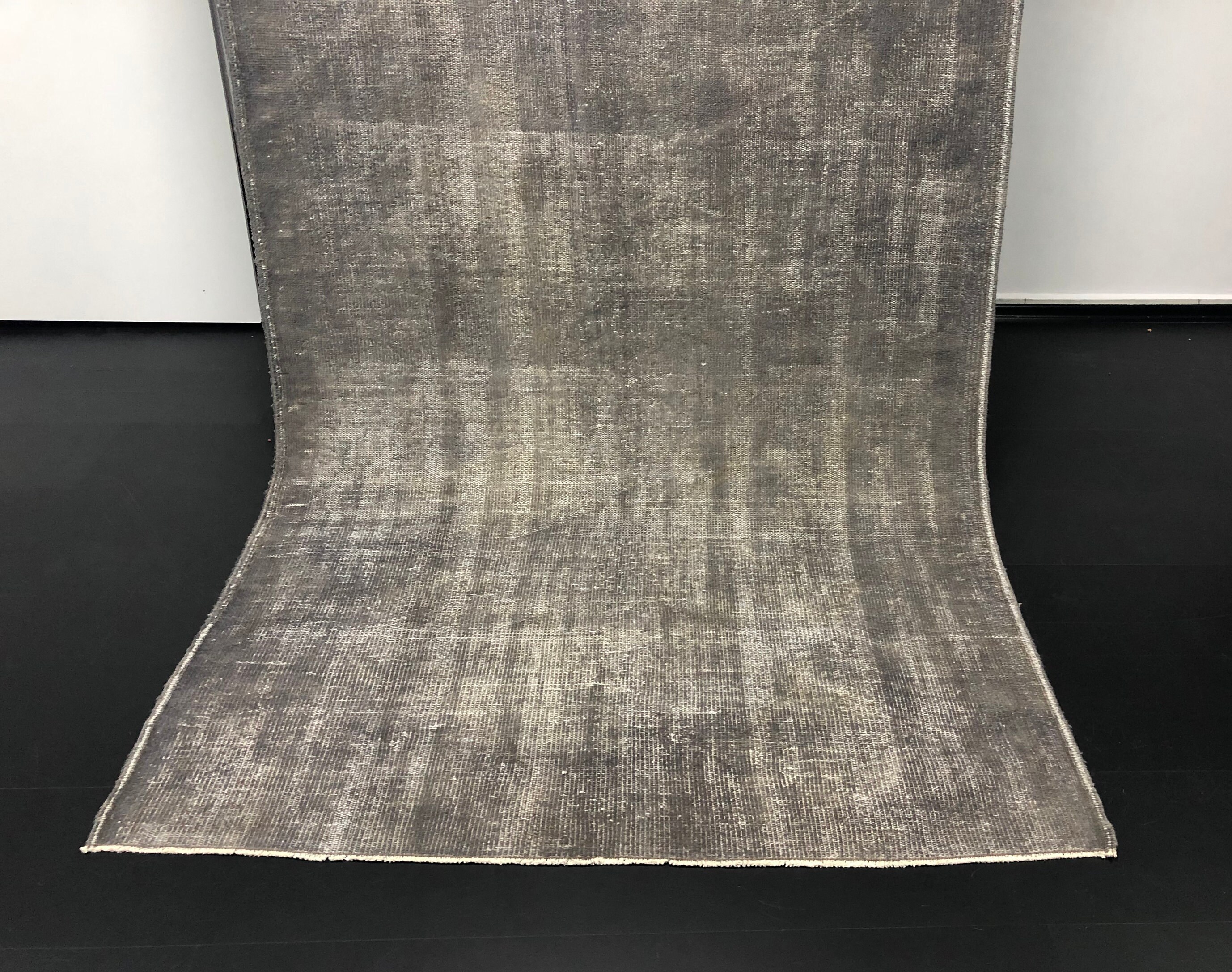 Muted Vintage Rug Gray Overdyed Rug Turkish Area Rug Etsy