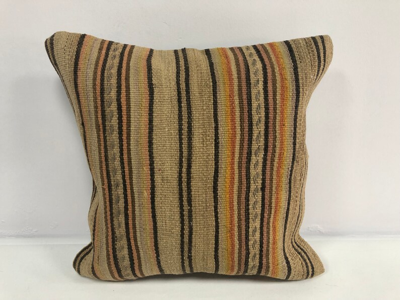 Camel Color Vintage Kilim Pillow Decorative Pillow Turkish Etsy