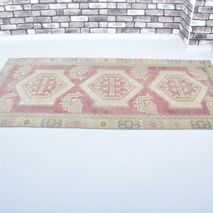 4x8 Anatolian Rug, Red Redor vintage rug, Area Turkish Rug, Hand-Made Pale Rug, Oushak Rug, 4x8 Farm House Decor Carpet, Wool Antique Rug