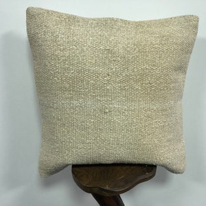 20 x 20 Platz weiß Kissen, türkische Kissen, Hanf Kissen, Kissenbezug, handgewebte Kelim Kissen, Vintage Kissen, Dekoration Kissen, Kissen