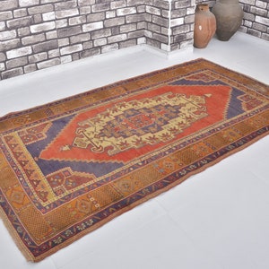 4x8 Oushak Rug, Handmade Turkish Rug, Vintage Style Area carpet, 4x8 Wool Rug, Mid Century Antique Ryuug, Traditional Rug, Farm House Rug