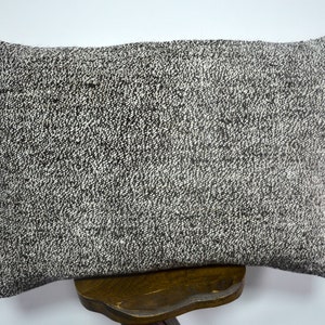 Ethnic Kilim Pillow, Handmade Pillow, Black-White Pillow, Decorative pillow, Lumbar pillow, Design pillow, 16x24 Kilim pillow Cover, B693