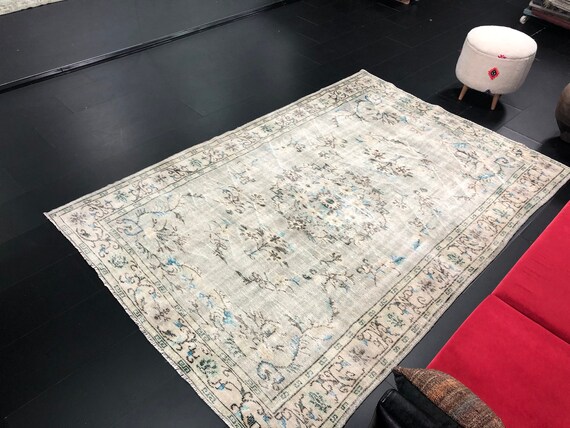 あき　グレー　オーバーダイ　ヴィンテージラグ　トルコラグ グレーオーバーダイラグ、グレーヴィンテージラグ、トルコラグ