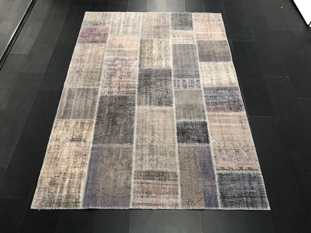 Patchwork Designer Turkish Area Rug, Boho Decor Floor Rug, Authentic ...
