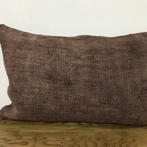 Vintage Kilim Lumbar Pillow, Hemp Pillow, Turkish Lumbar Pillow, Decorative Antique pillow, Modern Pillow, Handwoven Pillow 16x24 inc 437