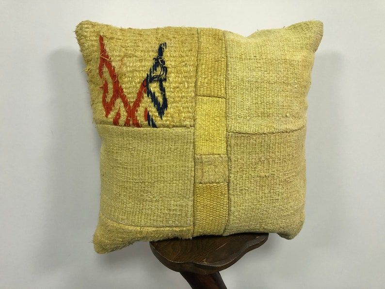 Traditional Pillow Turkish pillow Design pillow Kilim pillow B497 20x20 Pillow Yellow Cushion Cover Yellow Pillow Sofa Pillow Cover