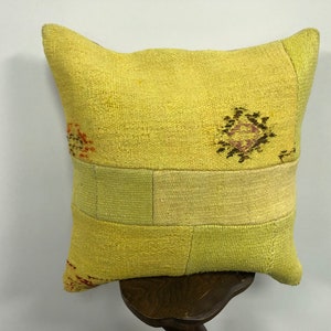 Yellow Pillow, Turkish pillow, Design Pillow, Sofa Pillow, Living Room Pillow, Boho Pillow, Modern Pillow, Ethnic Pillow 20x20 inc, B467