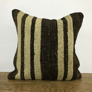 Cuscino Kilim turco, cuscino Kilim beige e nero, cuscino vintage, cuscino anatolo, cuscino decorativo, federa in lana 20x20 inc, 830