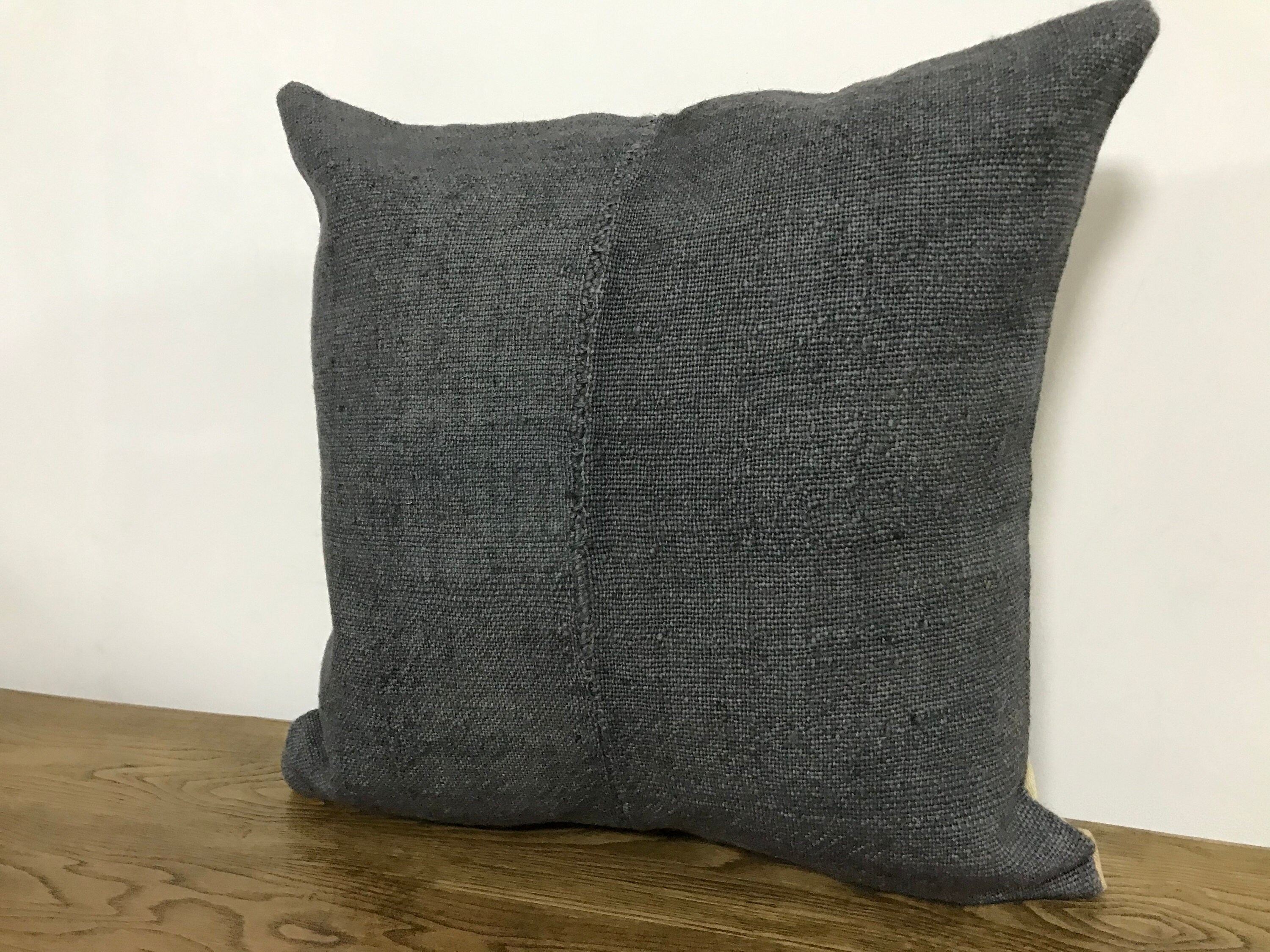 Vintage Sofa Pillow Turkish Kilim Pillow Gray Kilim Pillow Etsy