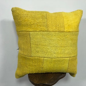 Yellow Pillow Cover, Turkish pillow Cover, Home Decor Yellow Pillow, Ethnic Pillow, Boho Pillow, Modern Pillow, Pillow Case 20x20 inc, B478