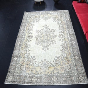 Vintage Area Rug, Handmade Rug, Traditional Turkish Handmade Rug, Wool Rug, Bohemian Rug, Antique Rug, Carpet, 9.8 ft x 6.1 ft, C1745