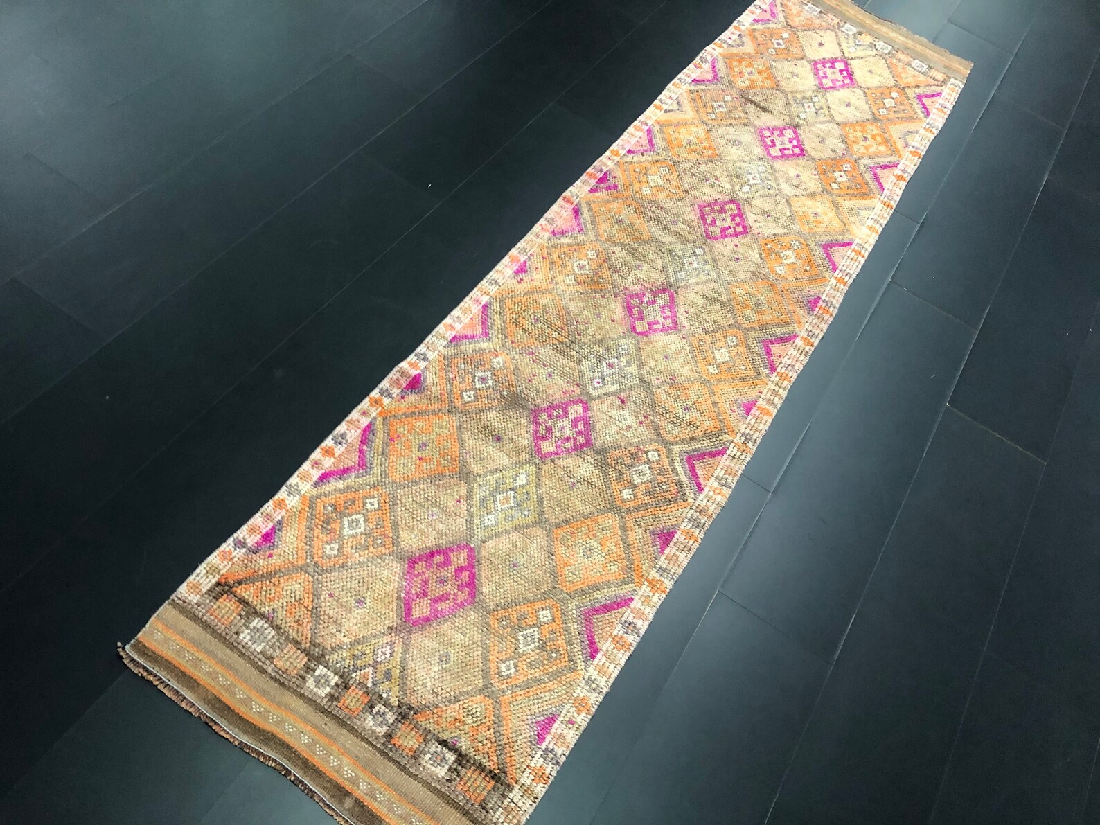 Handmade Aztec Oushak Rug Antique Herki Turkish Rug Hallway - Etsy