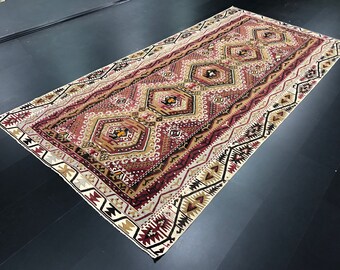 オールド　シバス　キリム ヴィンテージ シバス キリム、8x13 ラージ キリム、50 年前のキリム