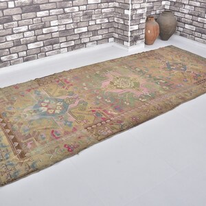 Colorful Turkish Rug, Turkish Oushak Rug, 5x11 Vintage Pastel Rug, Wool Handmade Rug, Oushak Area Rug, Boho Living, Wool Rug, Anatolian Rug