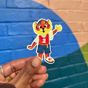 Cute Tiger Boy Waterproof Vinyl Sticker