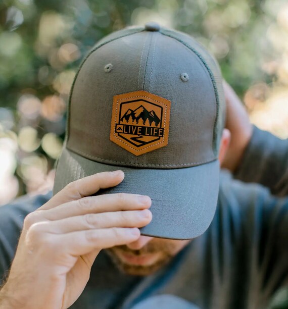 Men's Badge Trucker Hat- Fathers Day Gift