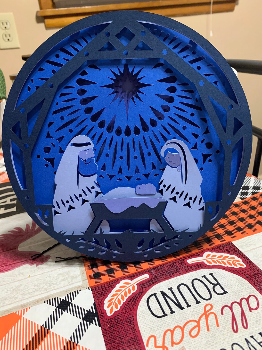 Round 3D Paper Nativity Scene - Etsy