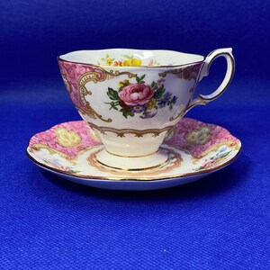 Royal Albert Lady Carlyle cup and saucer, English bone china, vintage tableware, perfect gift.