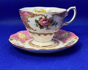 Royal Albert Lady Carlyle cup and saucer, English porcelain, vintage tableware, perfect gift.