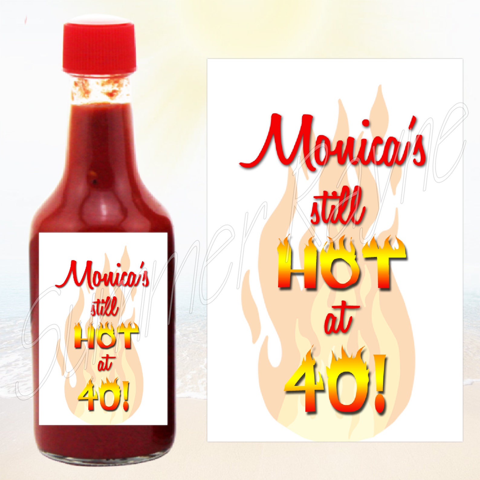 Hot Sauce Birthday Party Labels 2x3 STILL HOT 40th 50th 60th Etsy