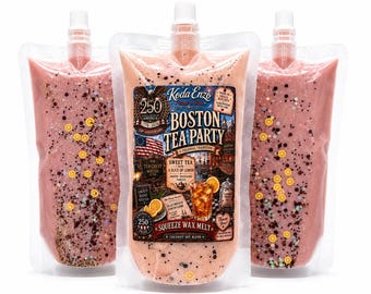 America 250 Boston Tea Party squeeze wax melt, Americana, 250th Anniversary, patriotic, squeeze wax melts, iced tea wax melts, sweet tea wax