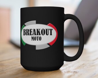 Breakout Moto Black Mug 15oz