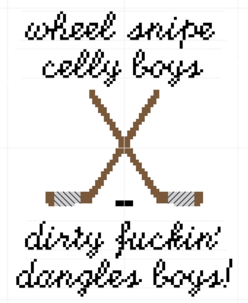 Letterkenny Hockey Cross Stitch Pattern Etsy