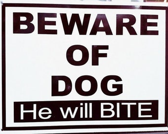 Beware Of Dog Sign