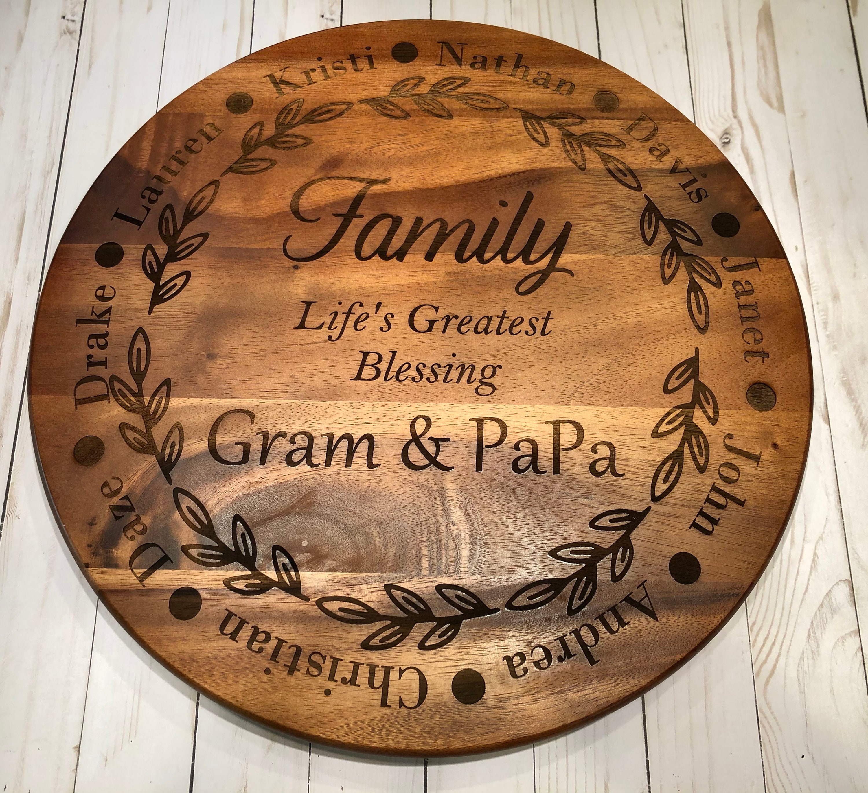 Personalized Lazy Susan Etsy