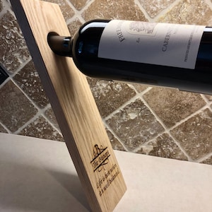 Floating Wine Bottle Holder - Personalized with Monogram