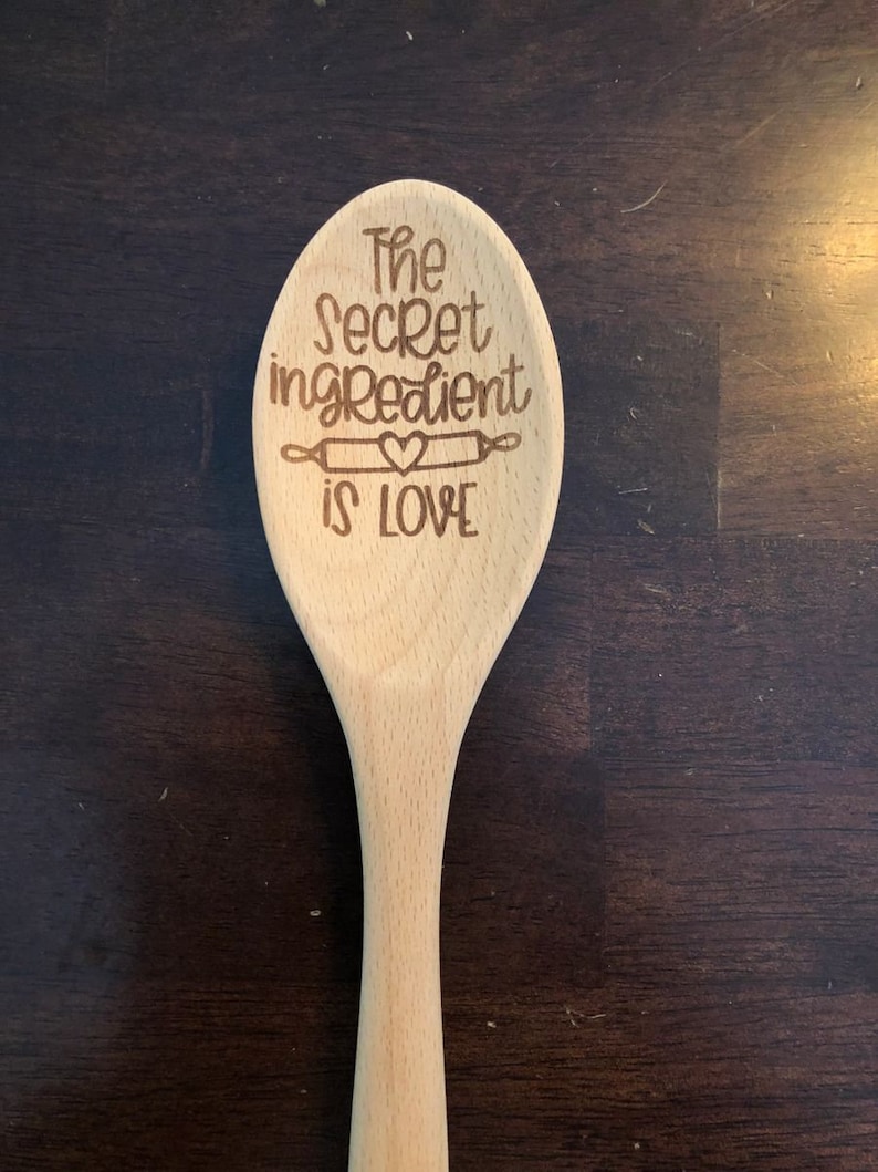 Wood Spoon Secret Ingredient is Love Etsy