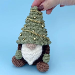 Haakpatroon kerstboomkabouter, kerstamigurumi-kabouterpatroon, winterkabouterpatroon, kerstcadeau, woondecoratiecadeau, pdf-patroon