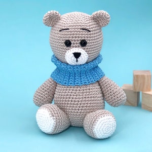 Teddy bear crochet pattern, Amigurumi crochet classic teddy bear toy pattern, Kids animal toy, Easy PDF pattern for bear, Baby shower gift