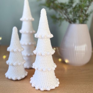 Pattern bundle 2 variations of Bobble Christmas trees, Home decor holiday gift, Winter crochet patterns, Diy Christmas trees decoration image 9