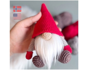 Scandinavian gnome easy crochet pattern, Christmas gonk pattern, Winter amigurumi gnome, Crochet Christmas gnome pdf, Nordic home decor gift