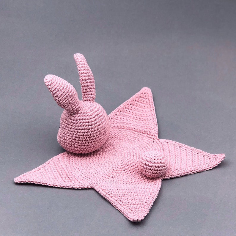 Bunny Lovey Security Blanket Crochet Pattern Easy Bunny Etsy Canada