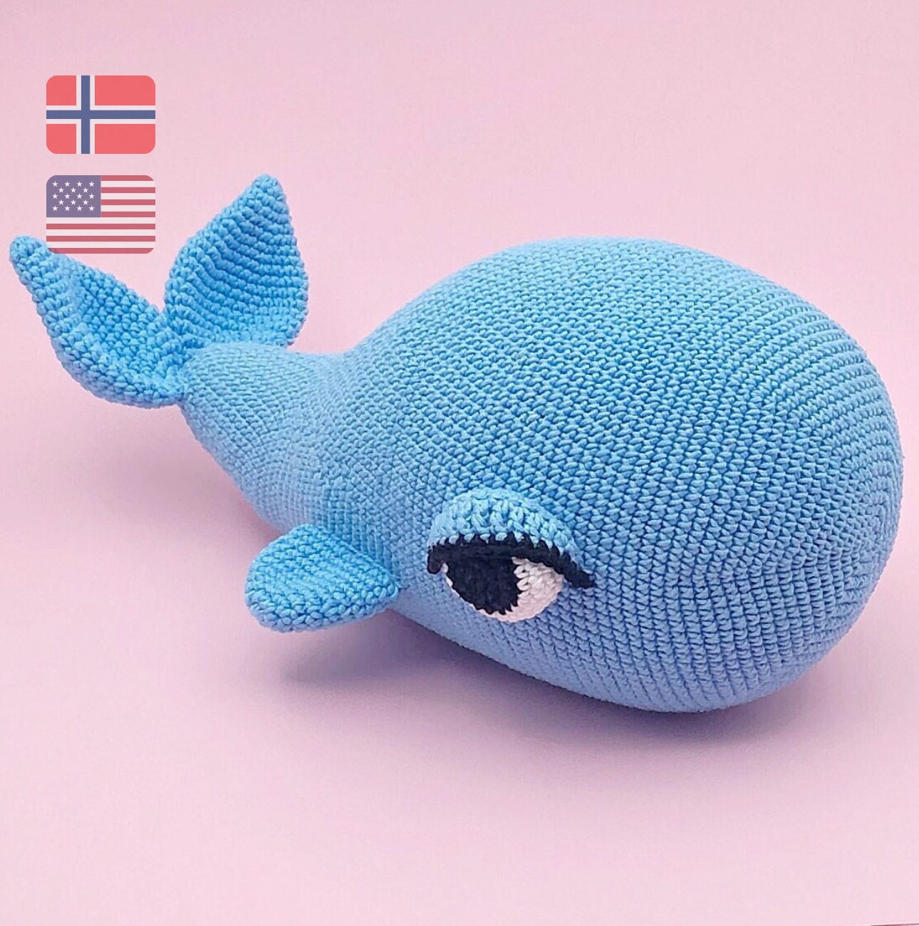 Blue Whale Crochet Pattern Amigurumi Sea Animal Whale Etsy