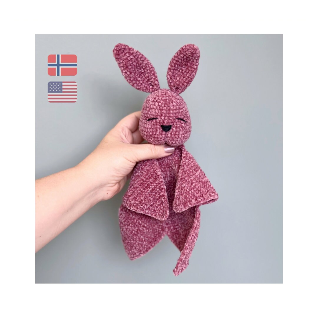 Plush Bunny Security Blanket Crochet Pattern, Easy Snuggler Baby Gift ...