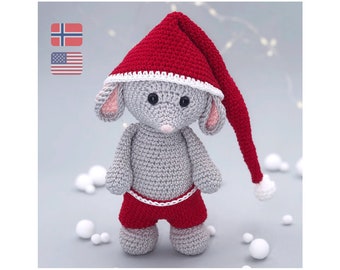 Christmas mouse amigurumi pattern, Crochet Christmas mouse pattern, Crochet Christmas gift, Crochet mouse toy pdf pattern, Holiday diy decor